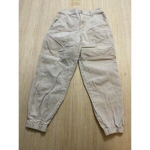 Forever 21 Womens Beige Tan Cargo 6 pocket Utility Jogger Pants Size Large